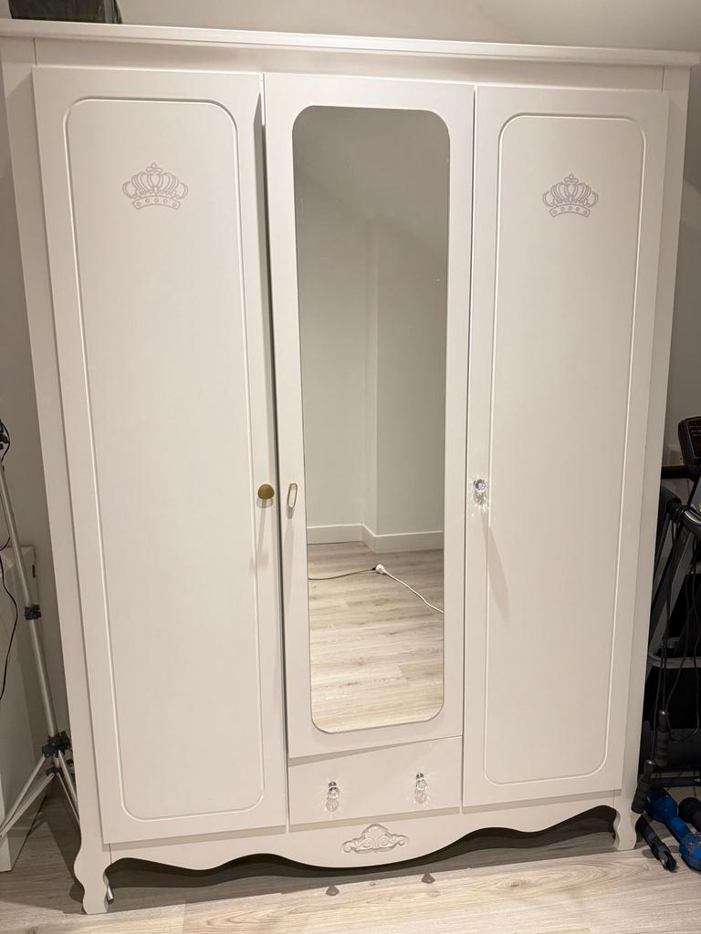 Kinderkamer kast kasten babykamer wit kast jongen en meisje, Met deur(en), Westwing, Eikenhout, Nieuw
