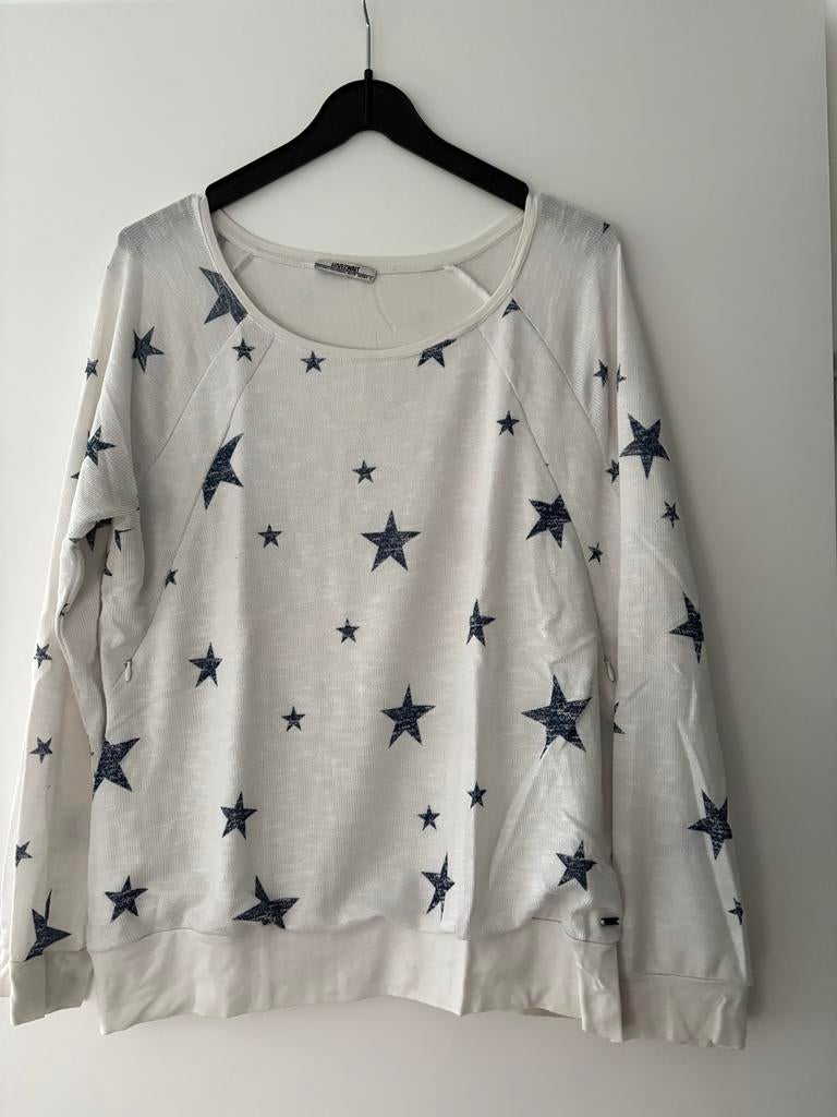 Borstvoedingstrui Love2wait met sterrenprint, Kleding | Dames, Positiekleding, Gedragen, Trui of Vest, Maat 42/44 (L), Wit, Ophalen of Verzenden