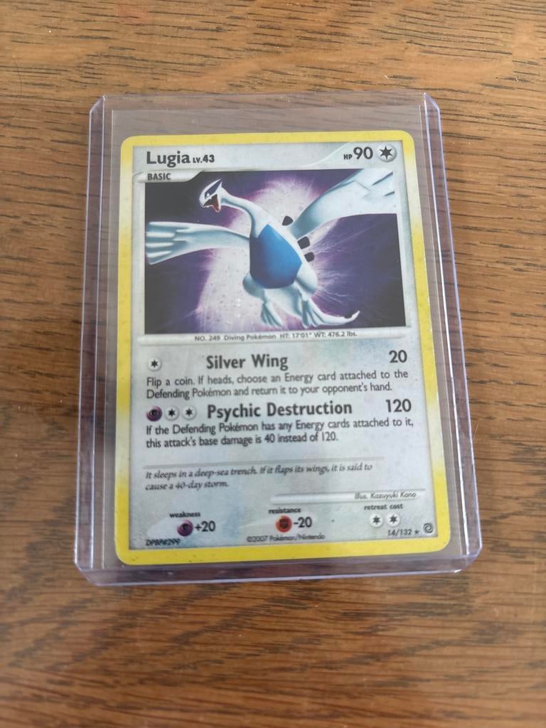Lugia 14/132 Secret Wonders Pokemon Kaart Gd Staat, Ophalen of Verzenden, Gebruikt, Losse kaart