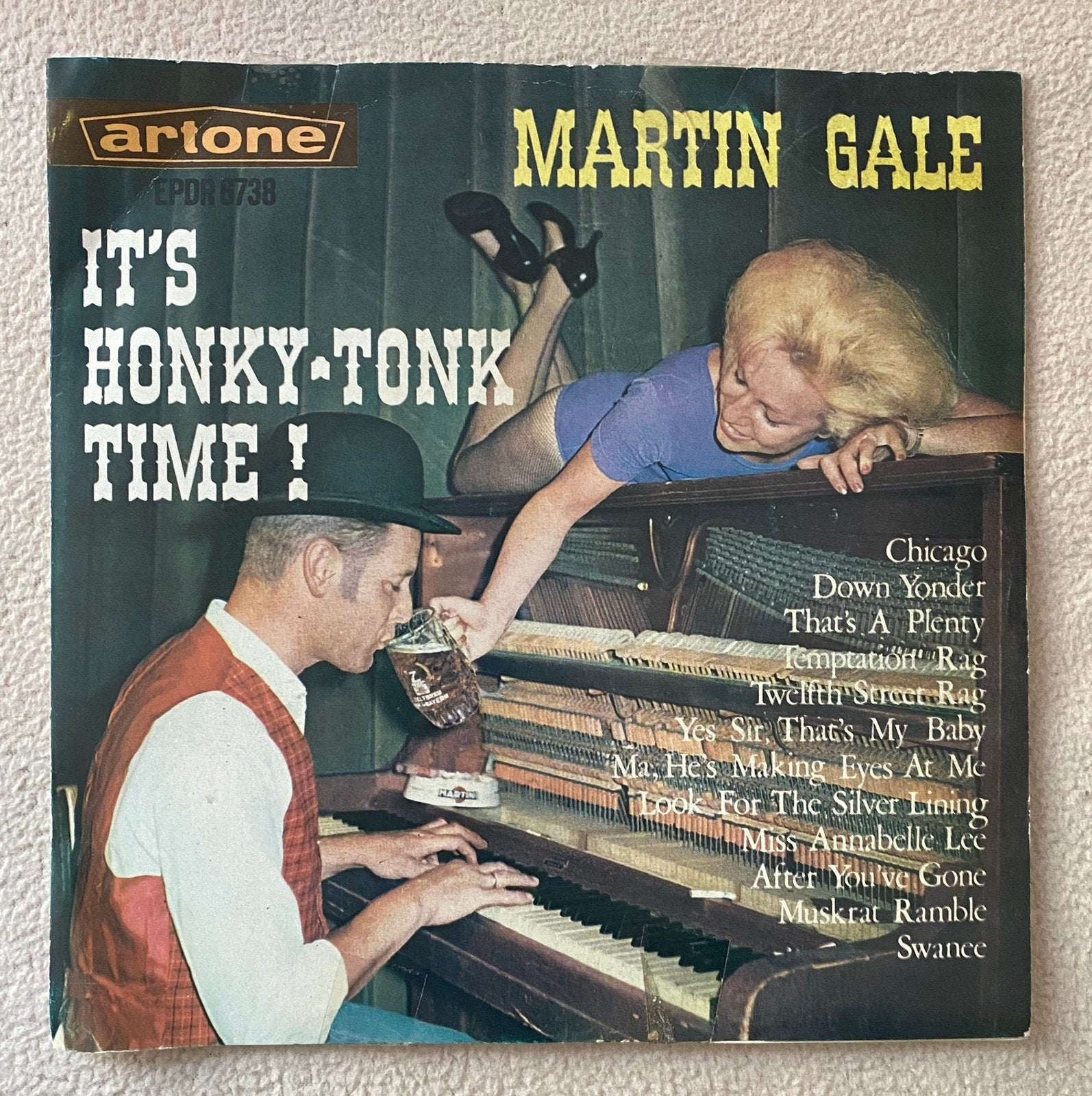 7” EP MARTIN GALE - It’s Honky Tonk Time! ( 1964 / NL ), Gebruikt, Verzenden, 7 inch, Beschermende buitenhoes