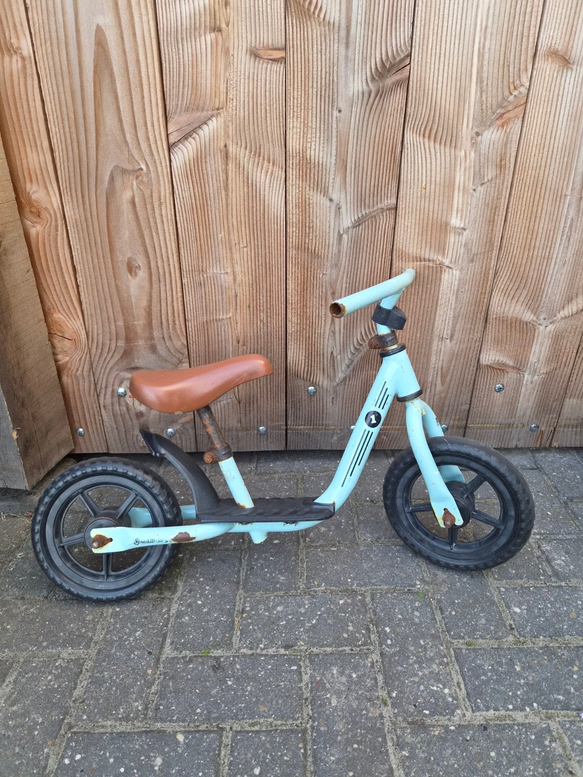 Gebruikte loopfiets voor kinderen - lichtgroen/blauw, Ophalen, Gebruikt, Loopfiets