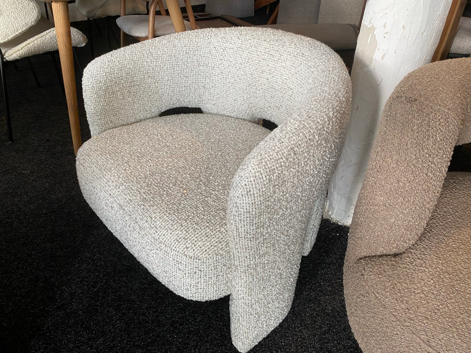 Hamilton fauteuil beige bouclé stof - Nieuw, Huis en Inrichting, Ophalen, Nieuw, Stof