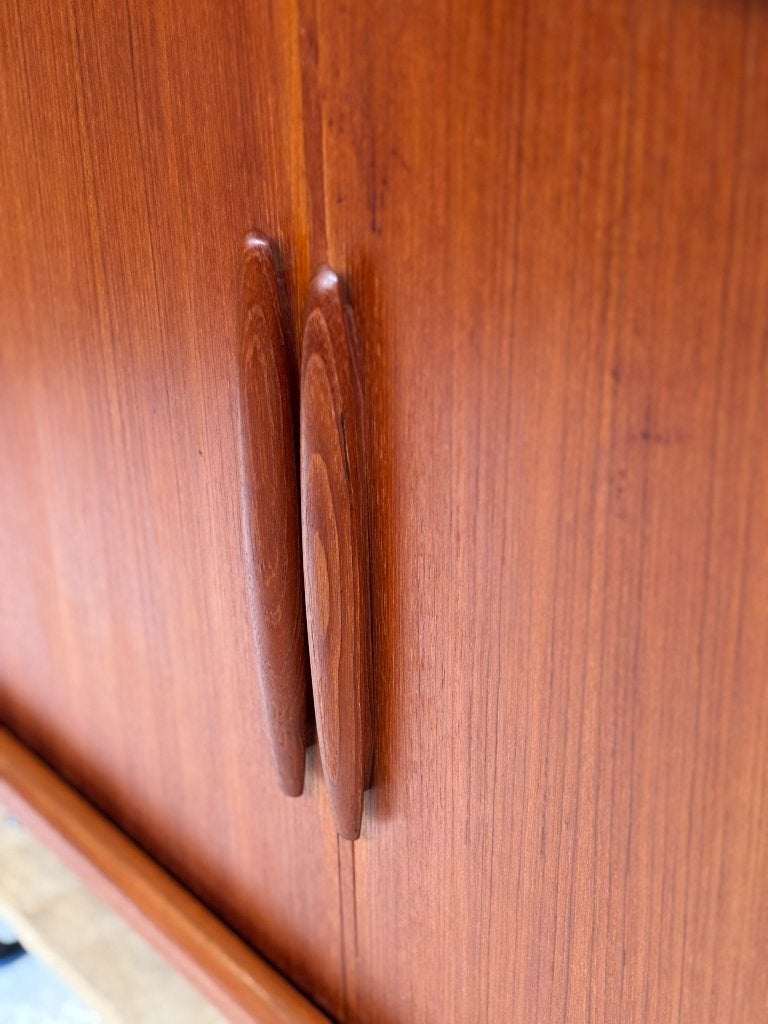 Vintage Dyrlund Dressoir Audio Meubel Lp Kast Teak Design, Gebruikt, Met deur(en), Vintage, 25 tot 50 cm