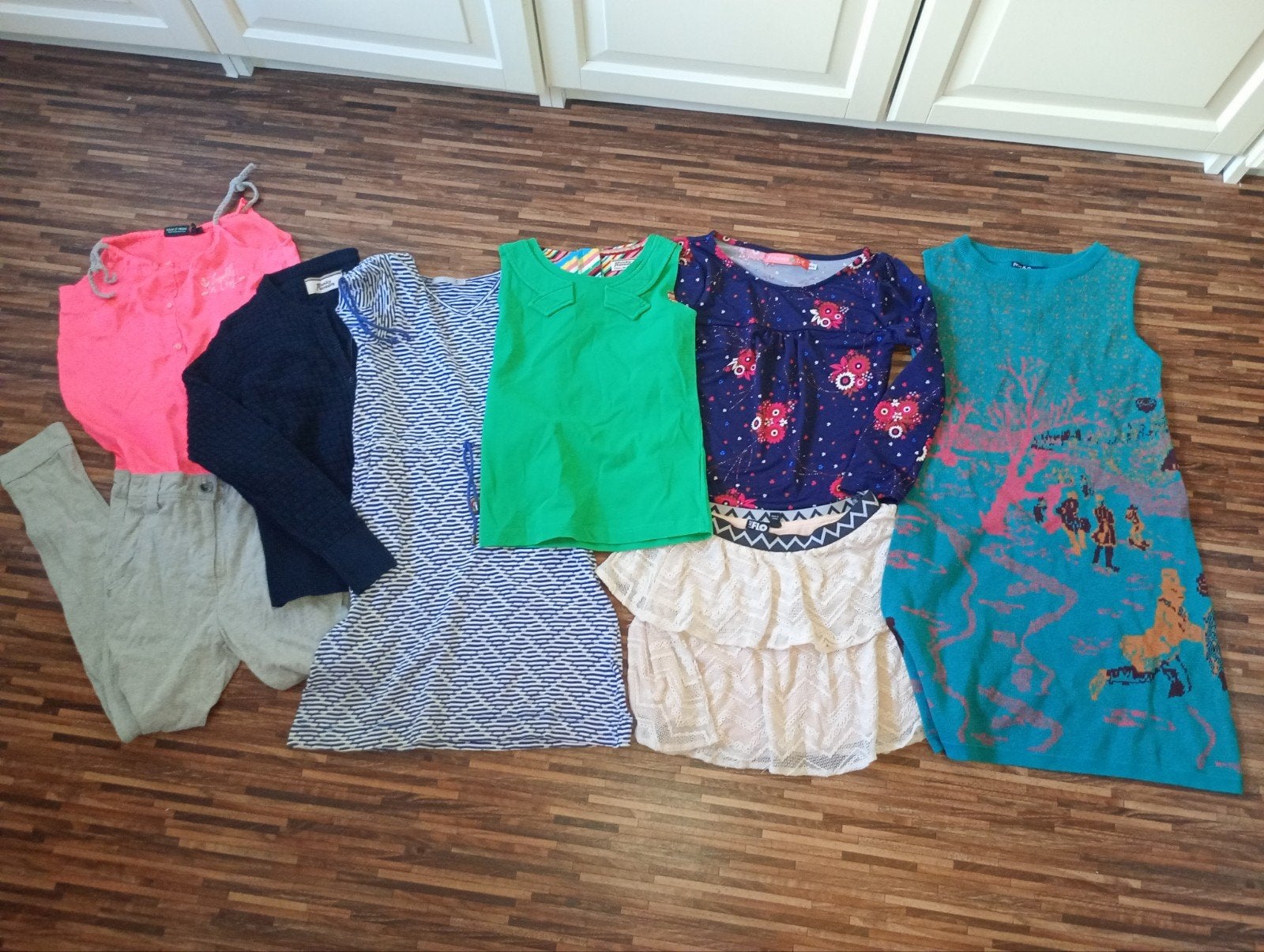 7-delig Merkkleding Pakket Meisjes 140/146 - Z.g.a.n., Meisje, Zo goed als nieuw, Setje, Diverse merken