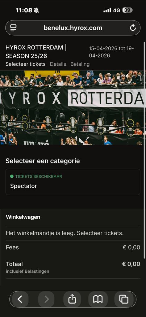 Gezocht!! 3 hyrox rotterdam Zondag spectator kaarten, Tickets en Kaartjes, Sport | Overige, Drie personen of meer