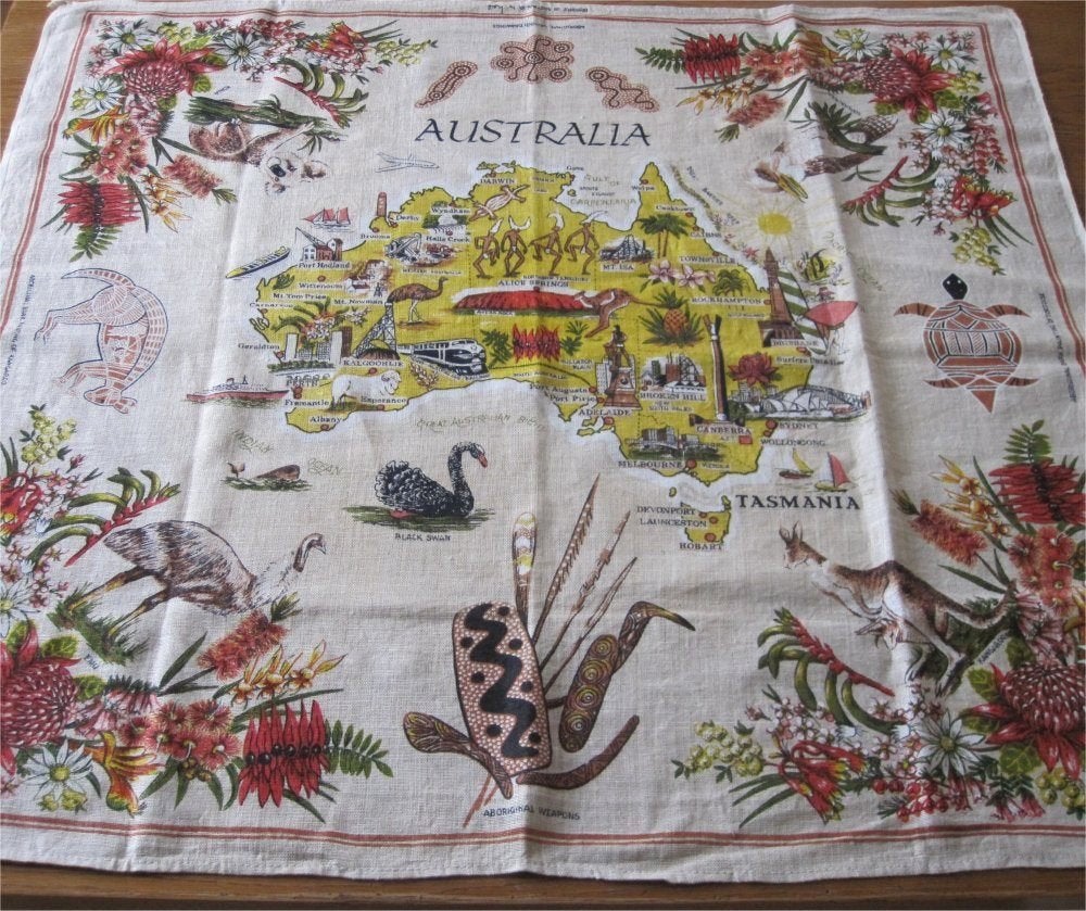 Grote linnen doek (100% linnen), Linnen, Meerkleurig, Wasbaar, Nieuw