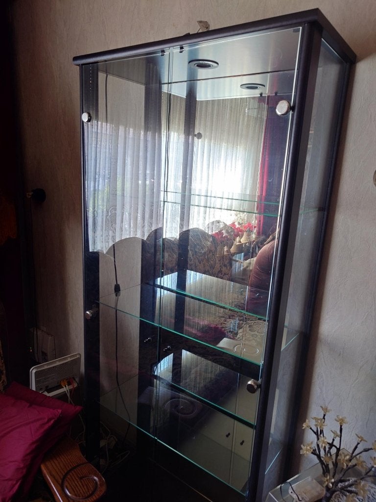 vitrinekast, Ophalen, Glas, 50 tot 100 cm, 150 tot 200 cm