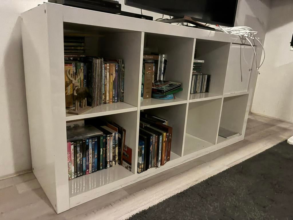 Wit hoogglans TV-meubel IKEA, Ophalen, Gebruikt, Minder dan 150 cm, Minder dan 100 cm