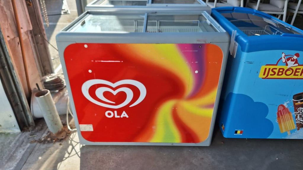 2x Ola Vrieskist - ijscobak Perfect voor ijsverkoop, Vrieskist, Gebruikt, Minder dan 85 cm, Vrijstaand