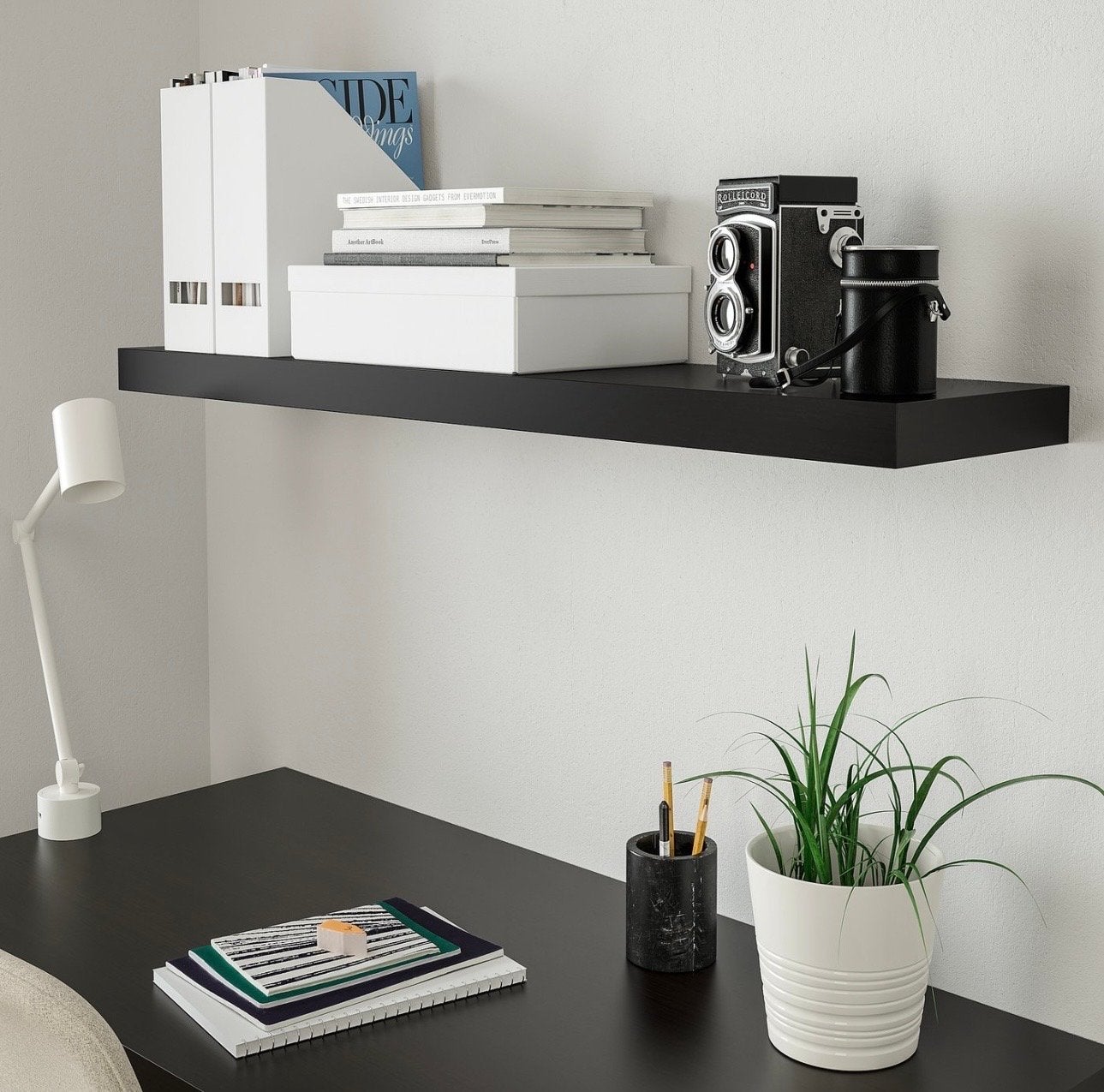 Ikea lack wandplank 110x26x5 cm zwart, Ophalen, Zo goed als nieuw