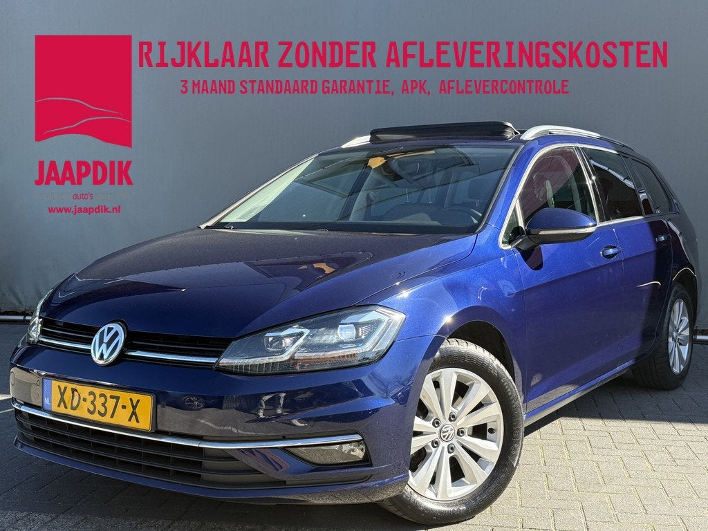Volkswagen Golf Variant BWJ 2019 1.0 TSI 116 PK Comfortline, Stof, Gebruikt, Met garantie (alle), Blauw