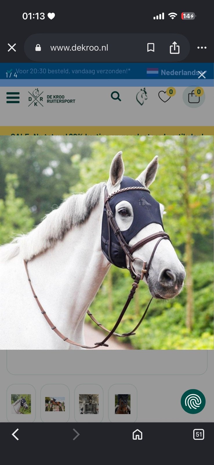 Fenwick calming paardenmasker of ander gezocht, Dieren en Toebehoren, Ophalen, Zo goed als nieuw