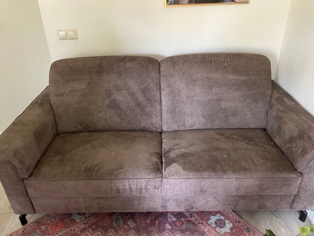 fijne 2.5 zitsbank van microleer // ZGAN, Ophalen, Overige maten, 150 tot 200 cm, 75 tot 100 cm