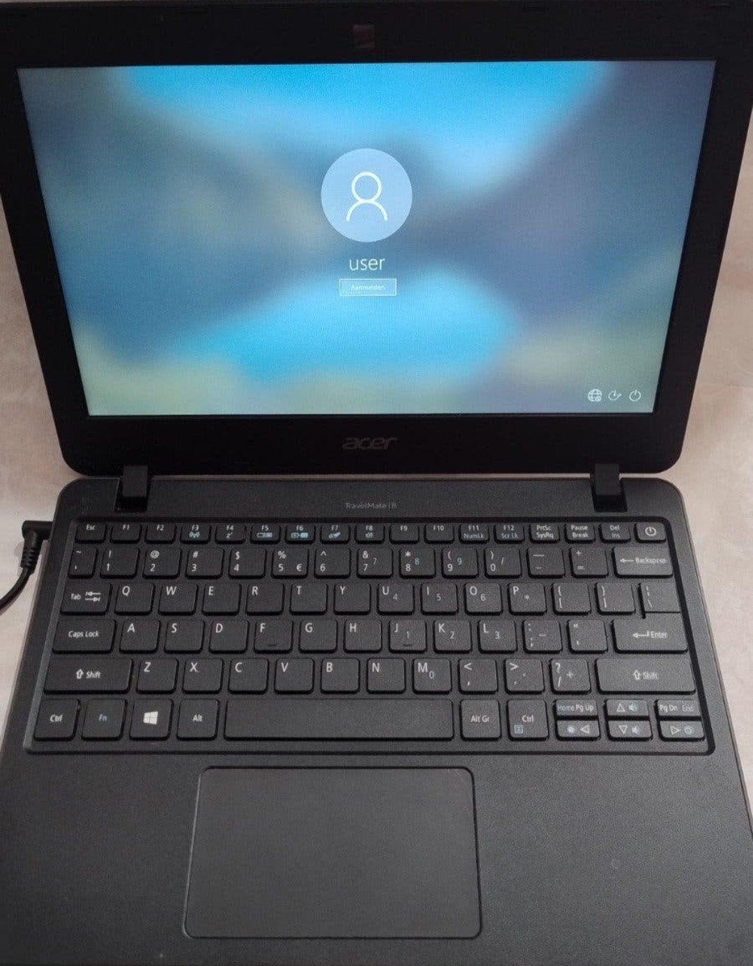 Acer TravelMate B117 Laptop Celeron N3160, 4GB RAM, 128GB S, Gebruikt, Qwerty, Met touchscreen, Ophalen of Verzenden