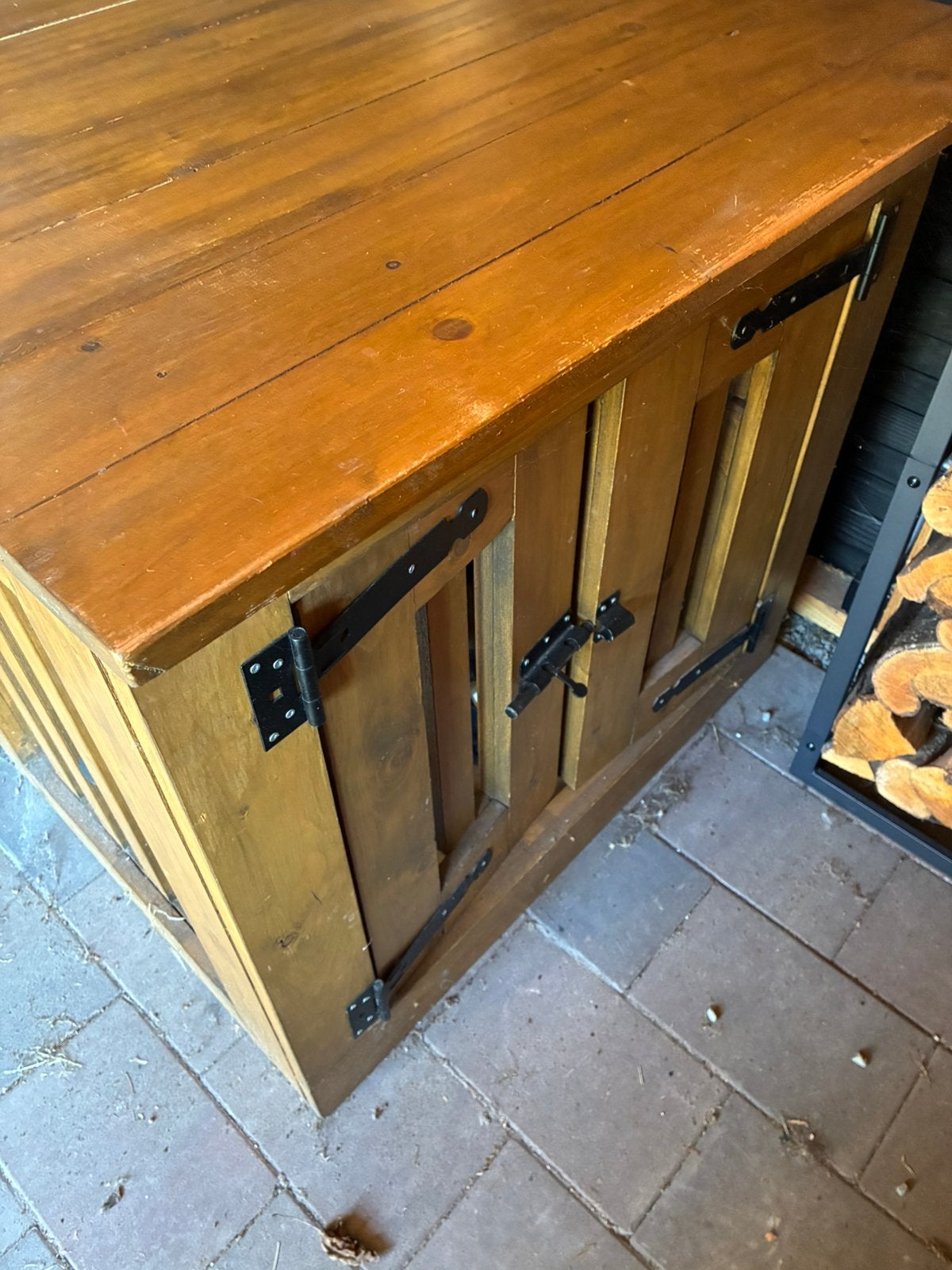 Hondenbench hout, Dieren en Toebehoren, Hondenbenches, Ophalen, Zo goed als nieuw