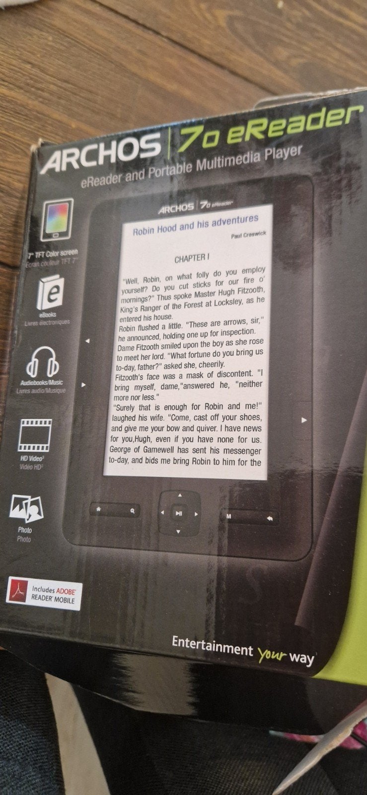 Archos 70 eReader - e-book en multimedia speler, Computers en Software, E-readers, Ophalen of Verzenden, Zo goed als nieuw, 4 GB of minder