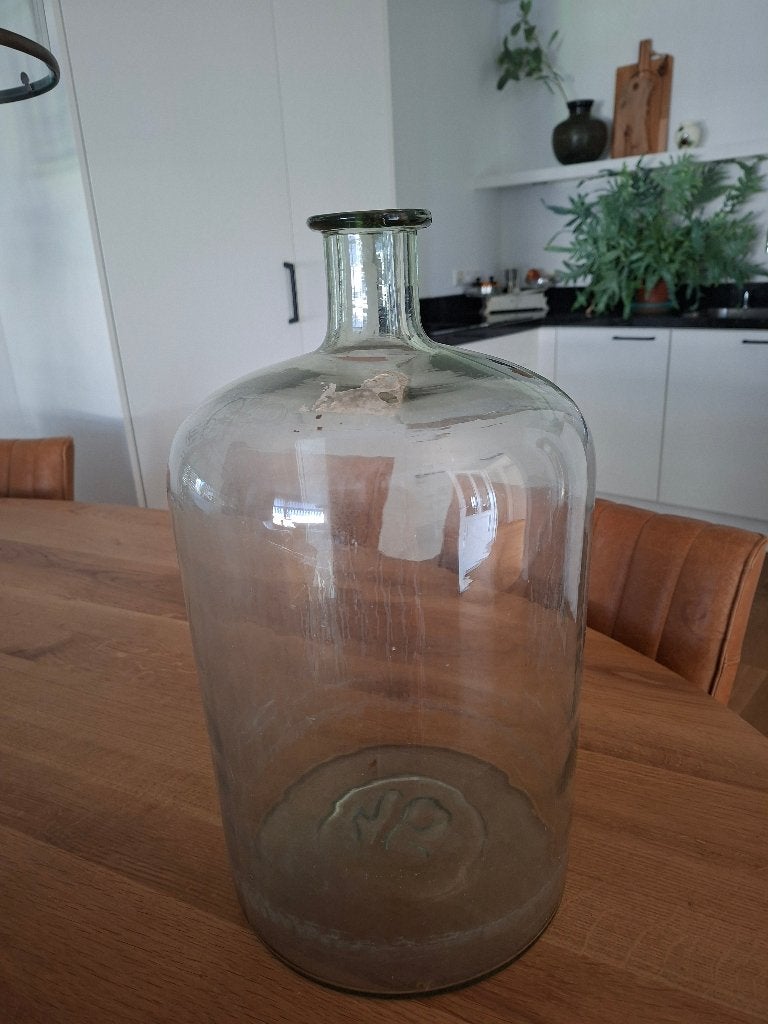 Oude vaas, Ophalen, Gebruikt, 32 cm, Transparant