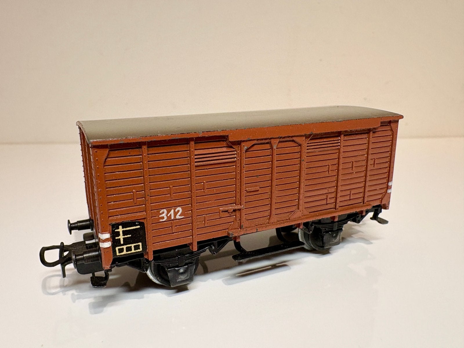 Marklin 800 H0 312b Goederenwagon Guss 1950-1951 zeer mooi, Hobby en Vrije tijd, Wisselstroom, Verzenden, Wagon, Zo goed als nieuw