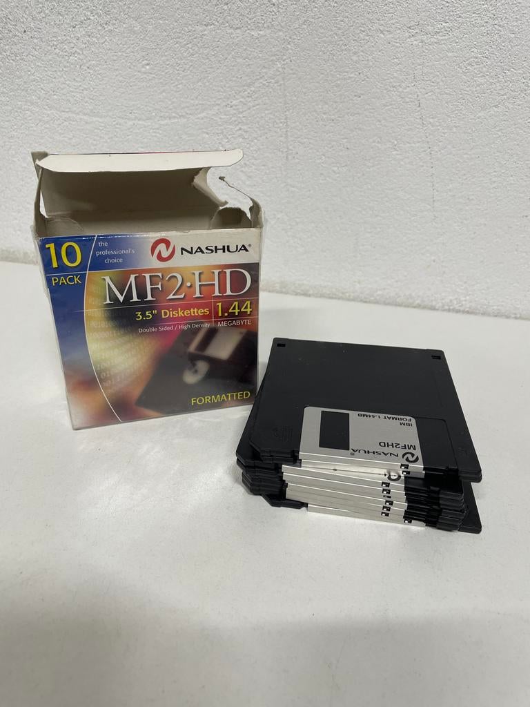 Nashua MF2-HD 3.5" Diskettes 1.44 MB - 9 stuks, Ophalen of Verzenden, Gebruikt