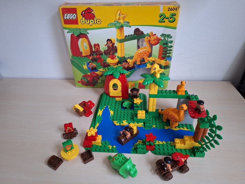 * Duplo: 2604 Dino World, 7 Dinosaurussen, met doos *, Kinderen en Baby's, Speelgoed | Duplo en Lego, Overige thema's, Ophalen of Verzenden