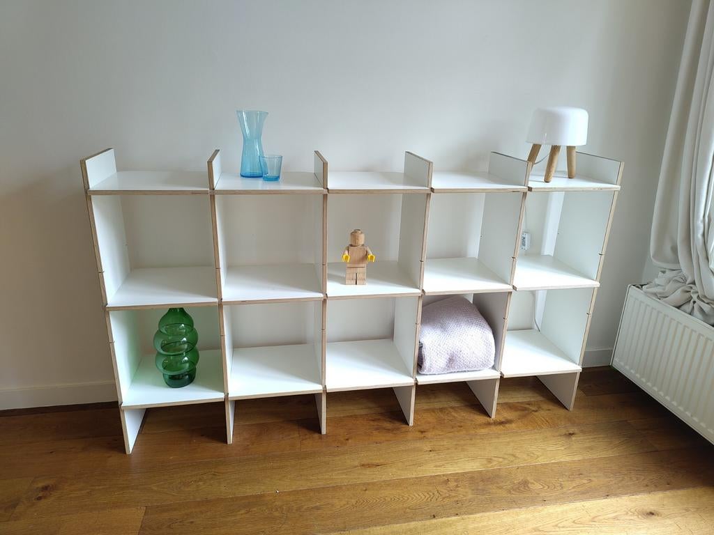 Kast FNP Nils Holger Moormann, 174,6x34x103,2hoog, wit FU, Huis en Inrichting, Kasten | Wandmeubels, Ophalen, Met plank(en), Gebruikt