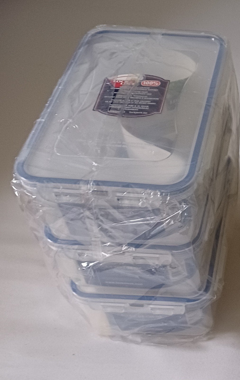 Nieuw Lock & Lock 3 x 1 liter vershoudbakken., Ophalen, Nieuw