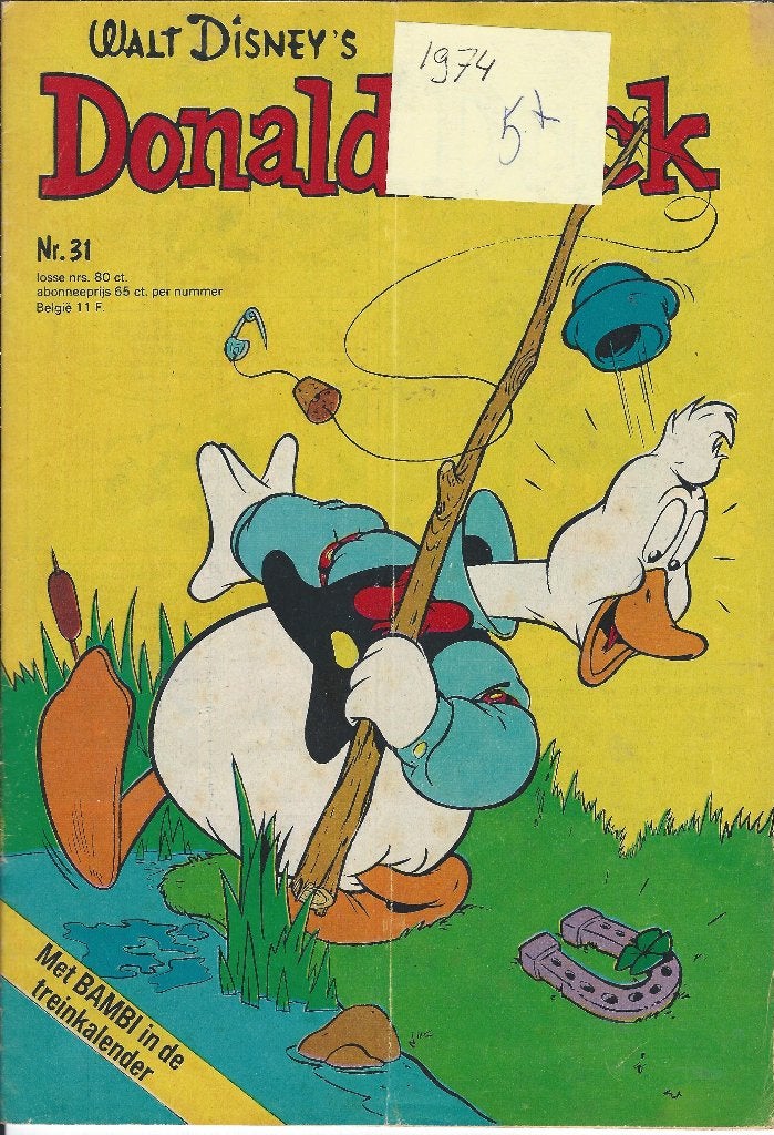 Donald Duck 1972 1X--5 van 1974 --5 X 1975 -- 6 x 1976 etc., Eén stripboek, Ophalen of Verzenden, Gelezen