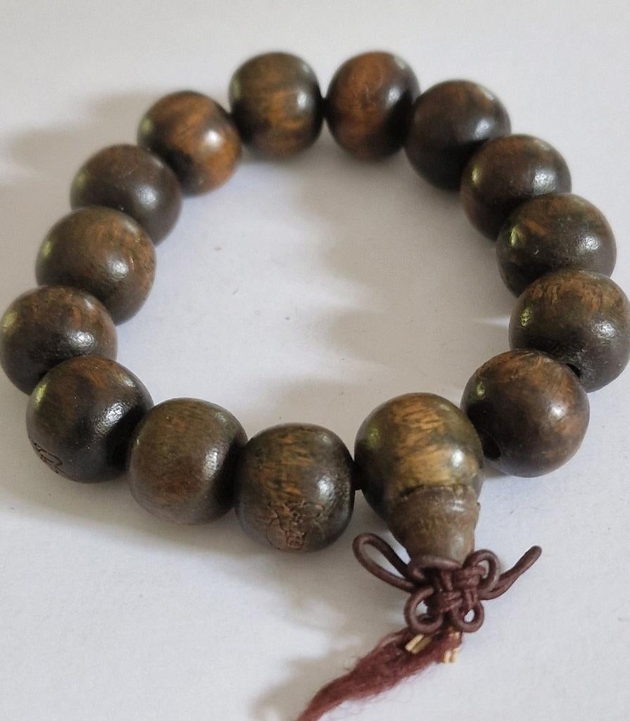 Chinese houten armband, Ophalen of Verzenden, Bruin, Hout