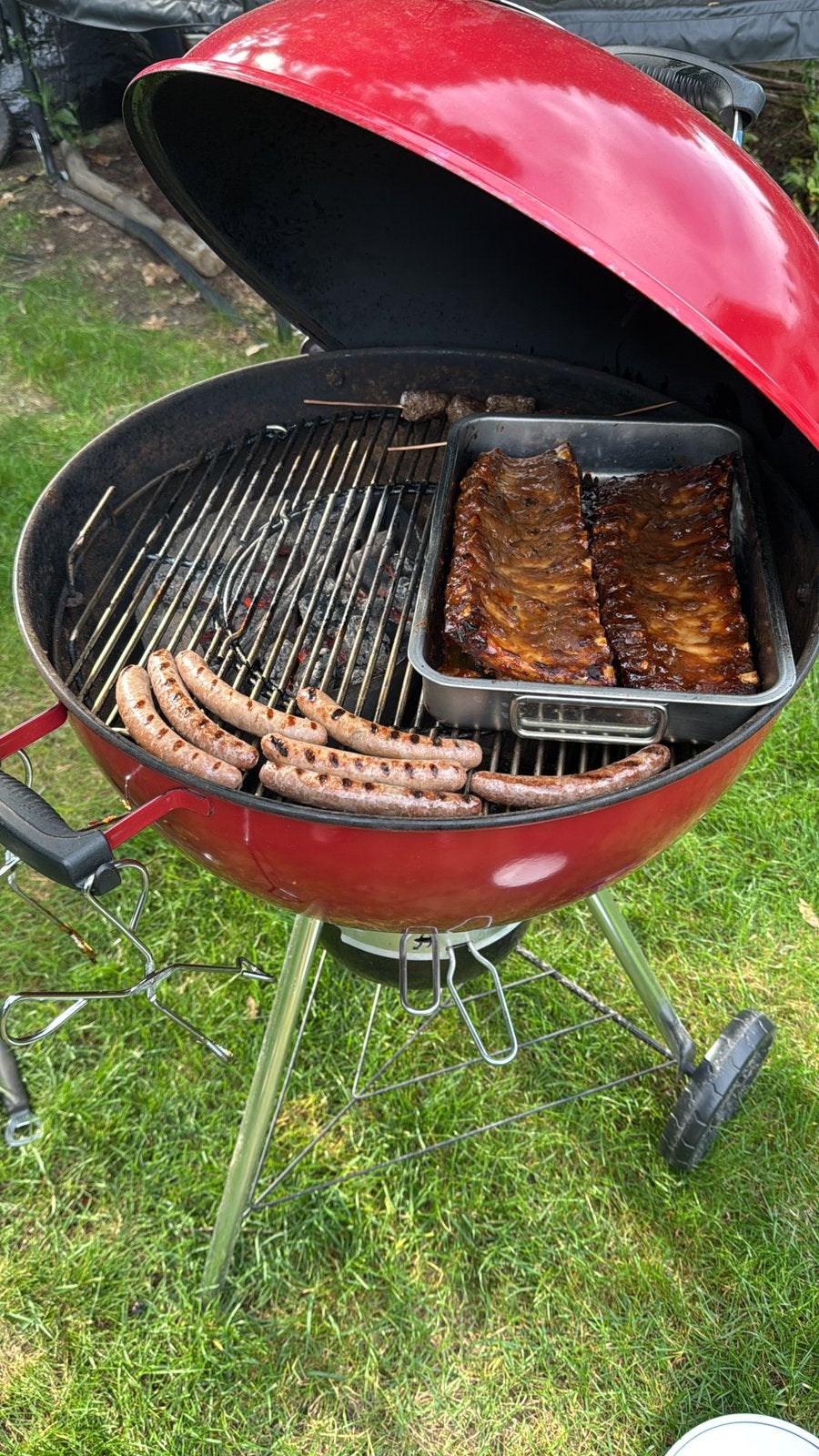Weber 57 cm barbecue GBS - RVS rooster, Tuin en Terras, Ophalen, Gebruikt