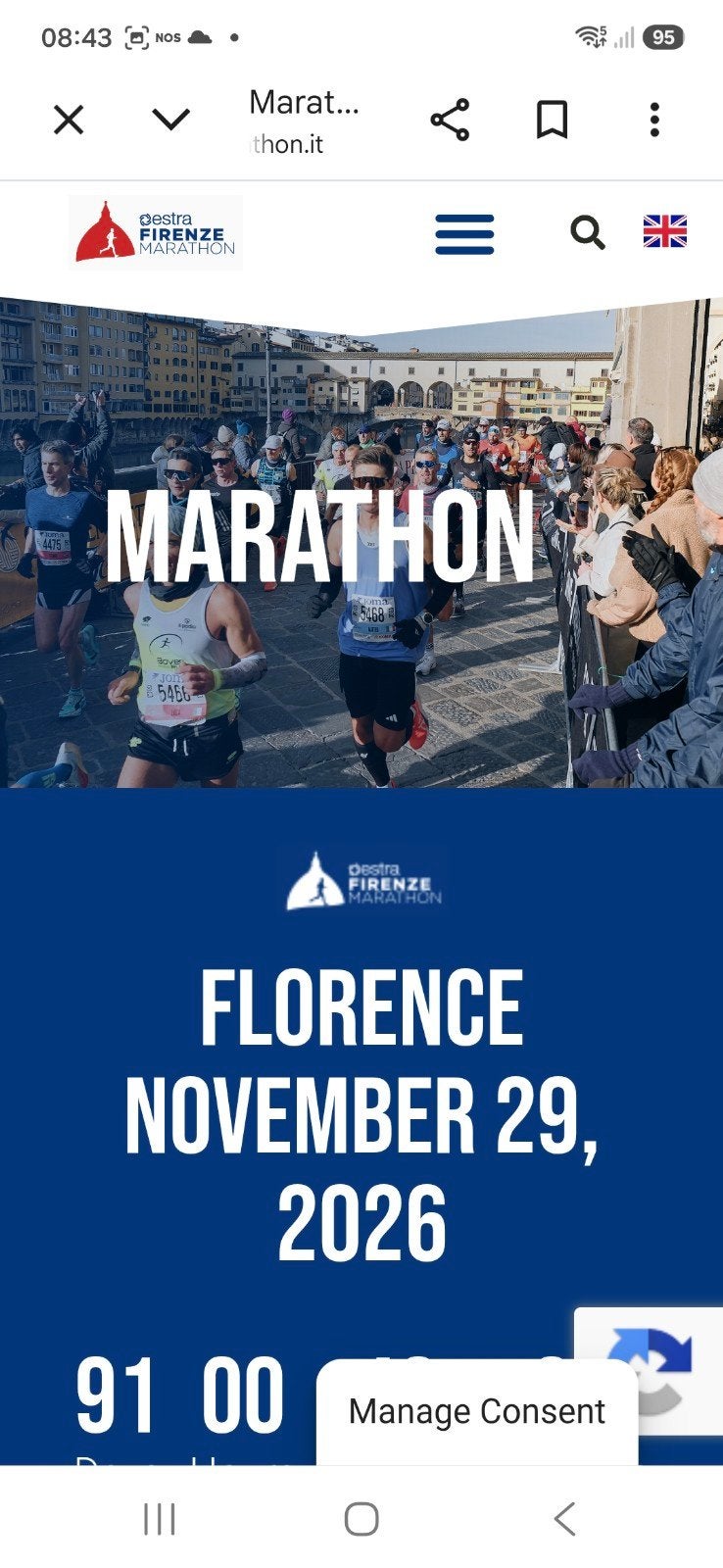 Ticket Marathon Florence, Eén persoon
