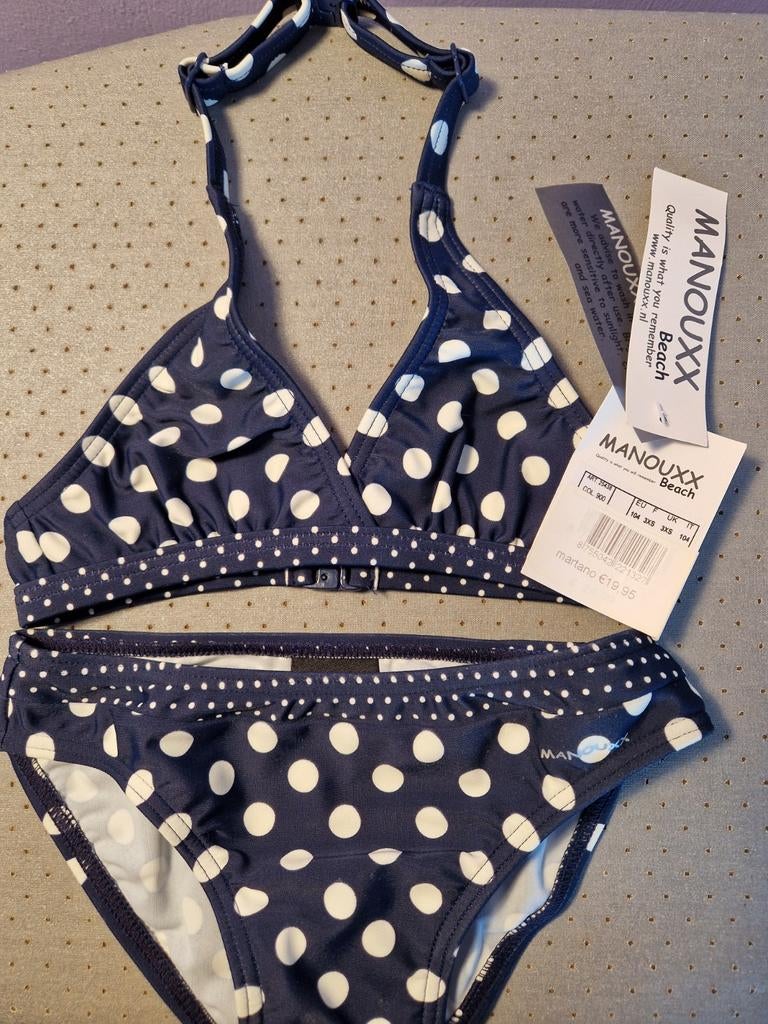 Nieuwe kinder bikini Manouxx Beach mt 104, Ophalen of Verzenden, Nieuw