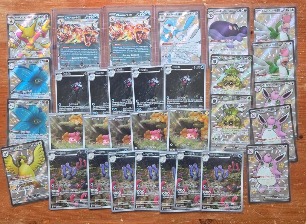 Paldean Fates Hitjes - Zeldzame Pokémon Kaarten!, Ophalen of Verzenden, Zo goed als nieuw, Meerdere kaarten, Foil
