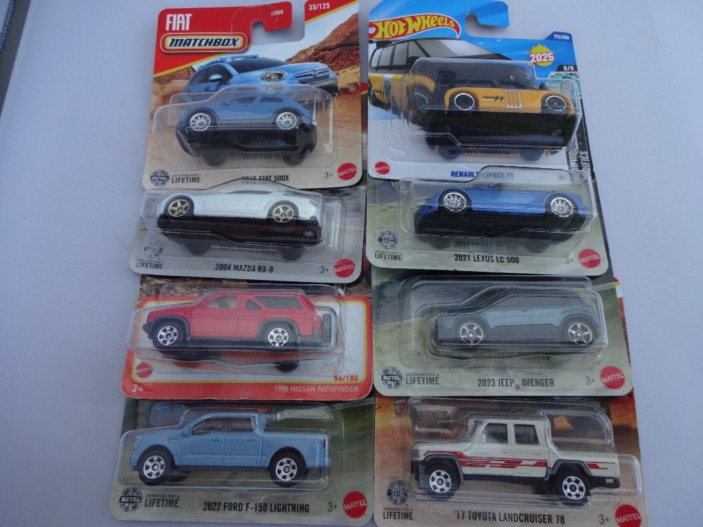 8 verschillende Matchbox/Hotweels modelauto's, Ophalen of Verzenden, Nieuw, Auto