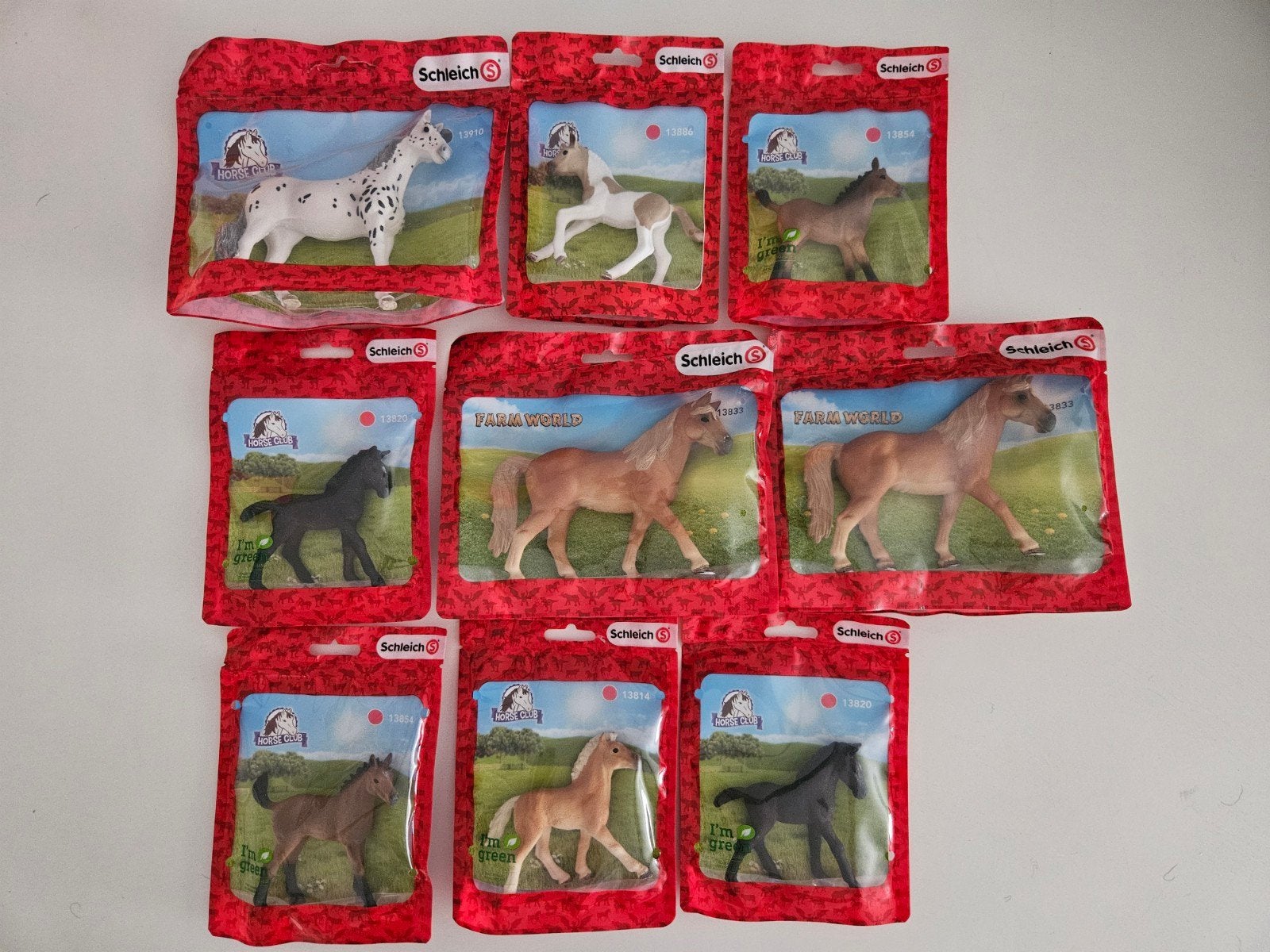 9 Schleich paarden nieuw in verpakking, Ophalen, Zo goed als nieuw, Paard, Beeldje of Figuurtje
