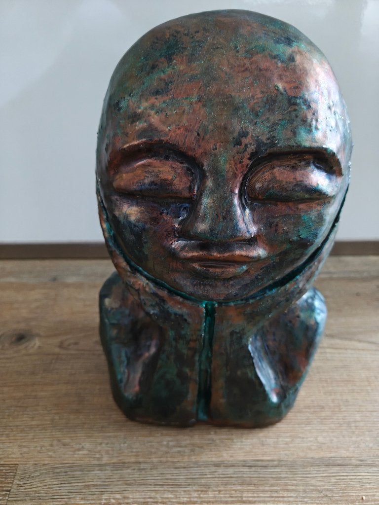 Keramiek beeld 27 cm hoog, Ophalen, Geglazuurd, 20 - 50 cm, Steen of Keramiek