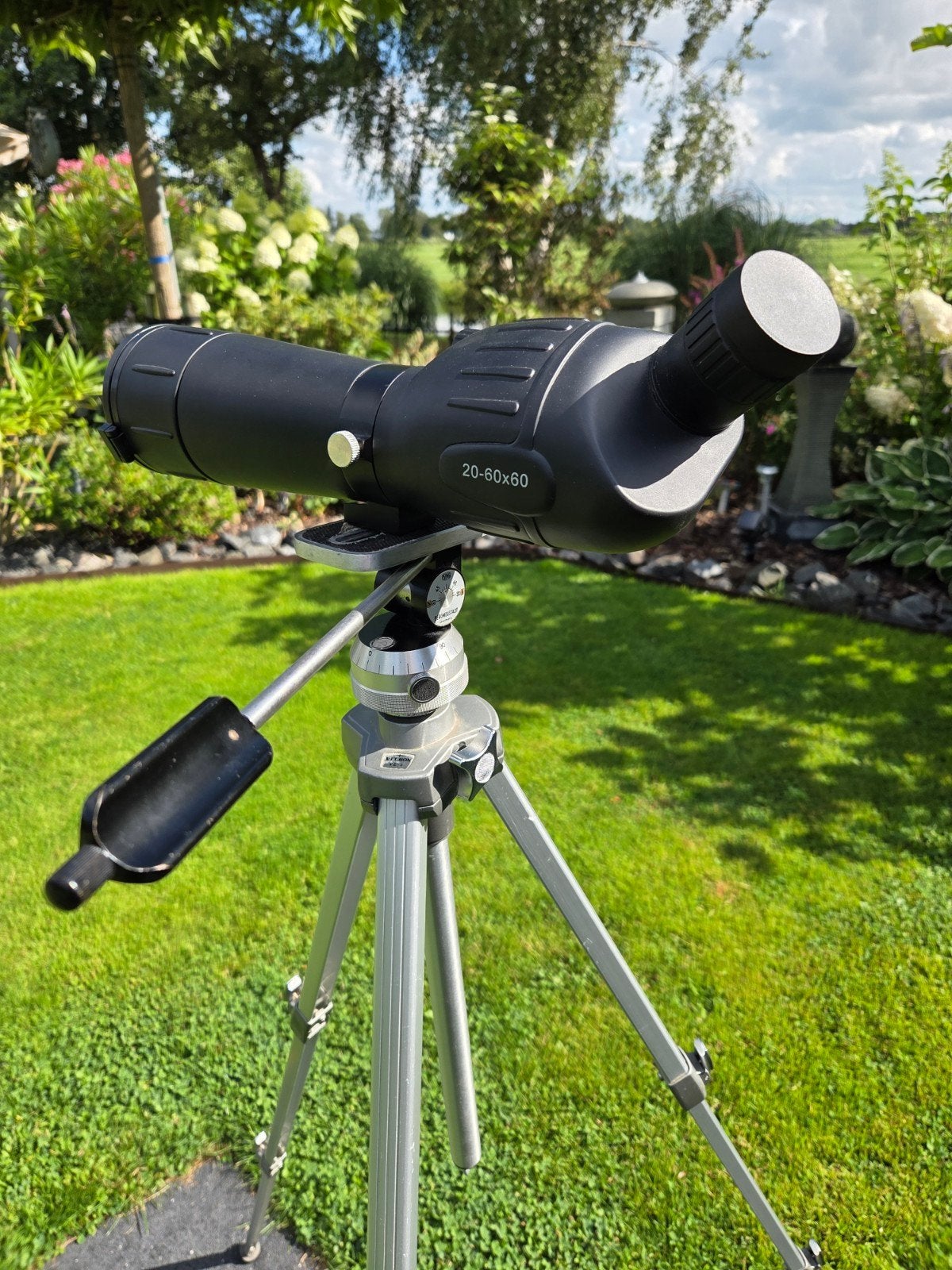 Spotting Scope 20-60x60 + Velbo Ve3 statief+ Isingkop+ Tas, Ophalen, Minder dan 80 mm, Lenzentelescoop (refractor)