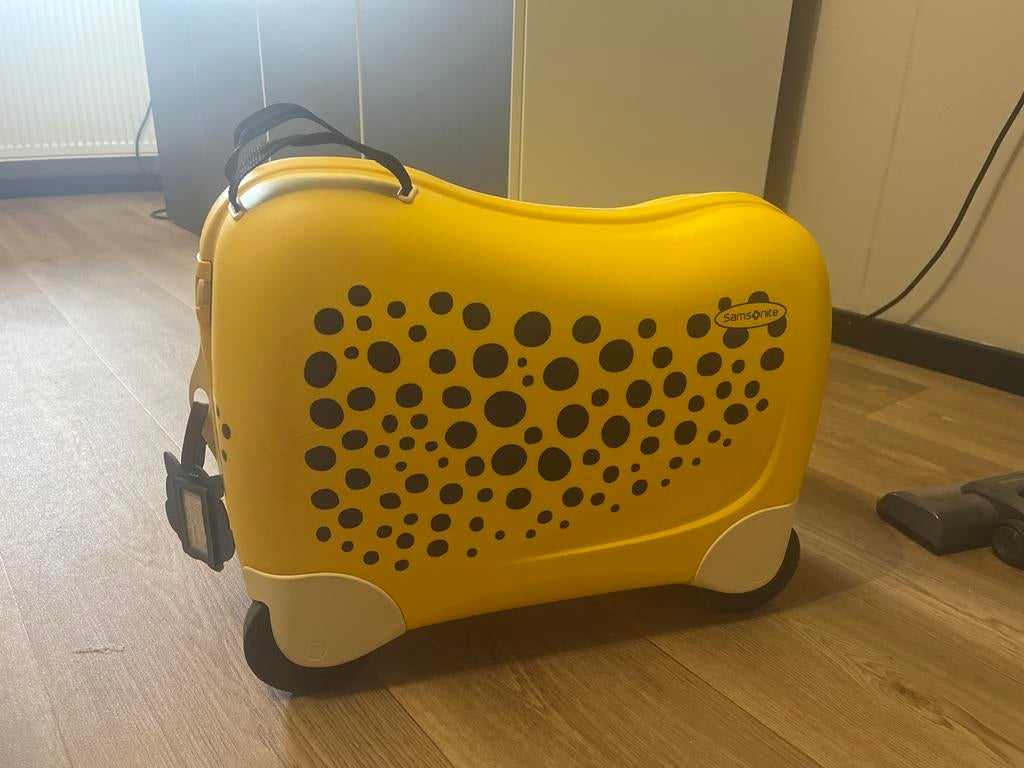 Kinderkoffer Samsonite tijger, Wieltjes, Gebruikt, 20 tot 30 cm, Ophalen of Verzenden
