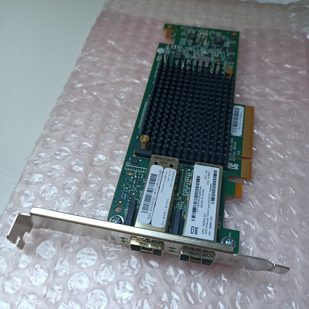 HPE 557SFP+ Dual Port 10GbE Netwerkkaart – 788887-001, Ophalen of Verzenden, Gebruikt, Intern, HP