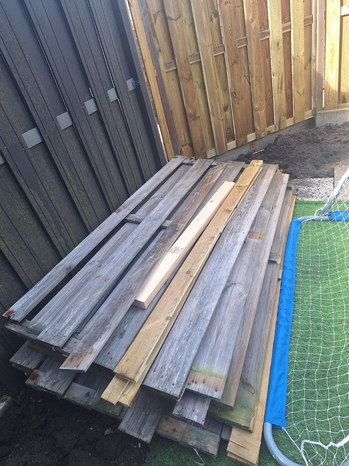 gratis schutting delen, Tuin en Terras, Ophalen, Gebruikt, 250 cm of meer, Planken