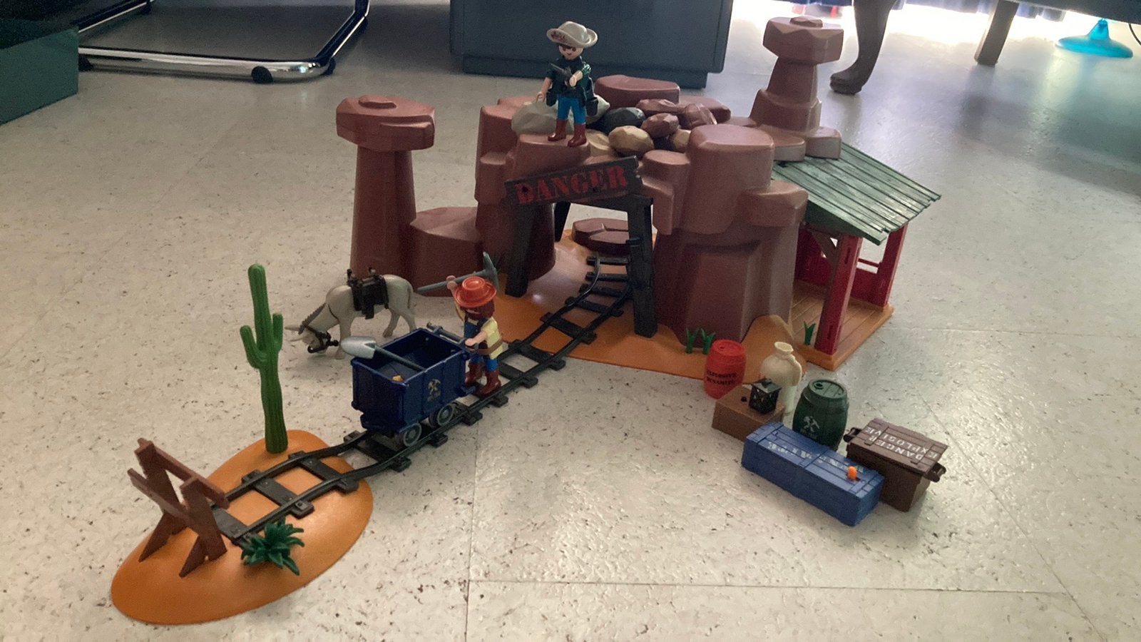 Playmobil western goldmine, Kinderen en Baby's, Ophalen, Complete set, Overige typen, Zo goed als nieuw