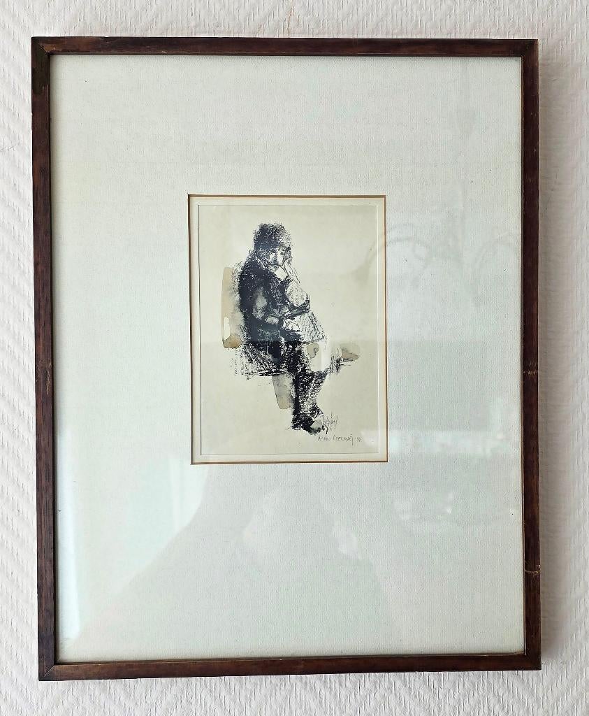 Sfeervol handgesigneerd werk van Aimé Van Avermaet 1984, Ophalen of Verzenden