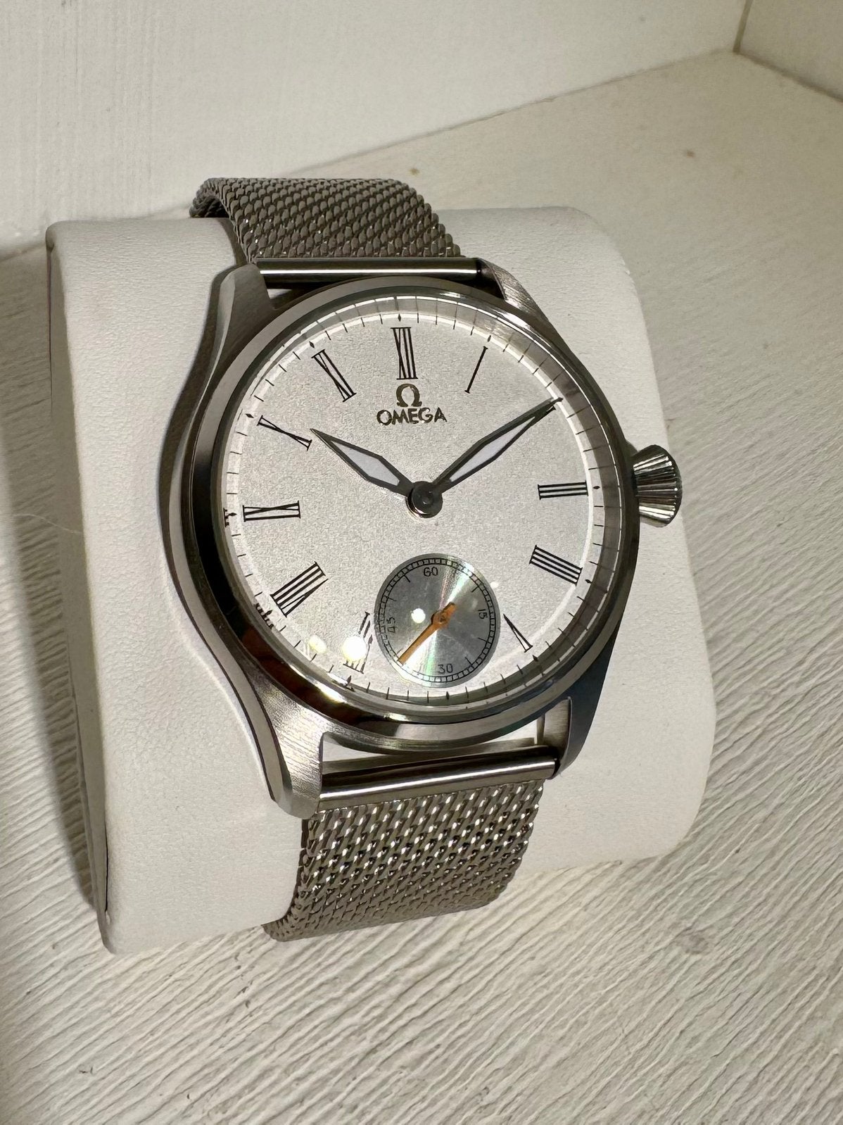 Omega Marriagewatch 41mm zonder kroon met handwind uurwerk, Ophalen of Verzenden, Staal, Overige merken, 1960 of later