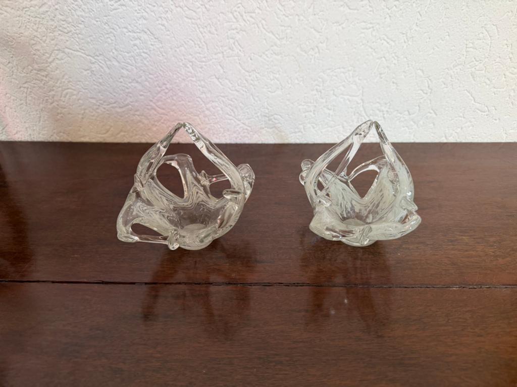 2 leuke kristallen vaasjes, Antiek en Kunst, Ophalen of Verzenden