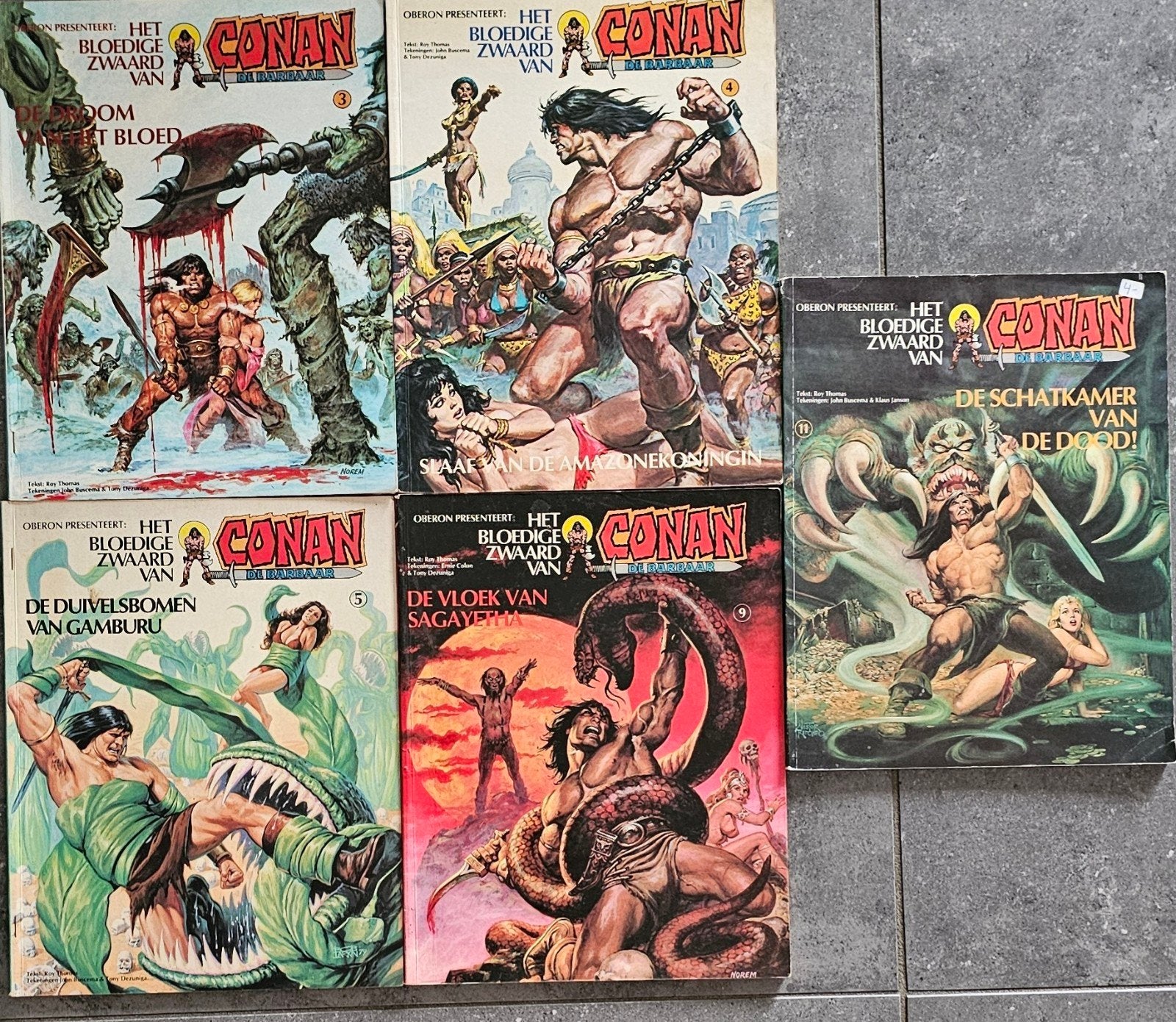 Conan de Barbaar - Het Bloedige Zwaard van Conan (5 delen), Boeken, Stripboeken, Ophalen of Verzenden