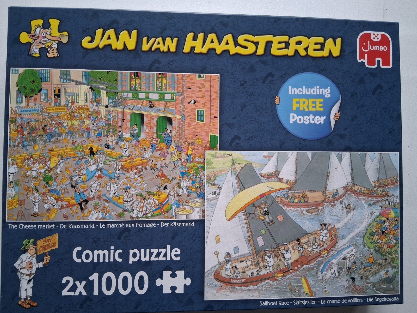Jan van Haasteren,  2 x 1000 stukjes, Ophalen of Verzenden, 500 t/m 1500 stukjes, Gebruikt