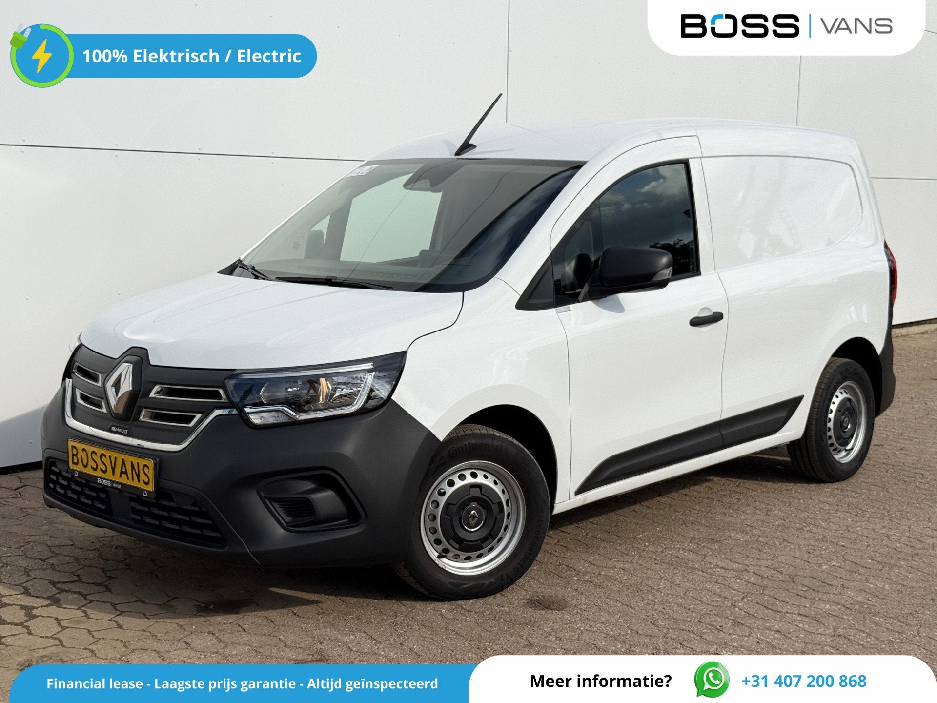 Renault Kangoo E-Tech 45kWh 122PK Elektrisch L1 300km WLTP 9, 45 kWh, Stof, Gebruikt, Zwart