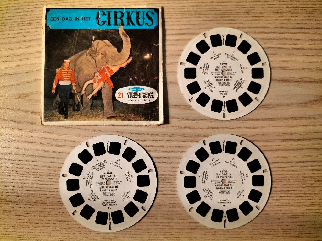 Viewmaster Een Dag in het Cirkus - B 770 - circus, Ophalen of Verzenden, Gebruikt