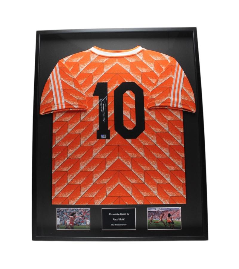 Ruud Gullit Nederland 1988 Ingelijst Thuis Shirt, Soccersignings.nl, Shirt, Nieuw, Ophalen of Verzenden