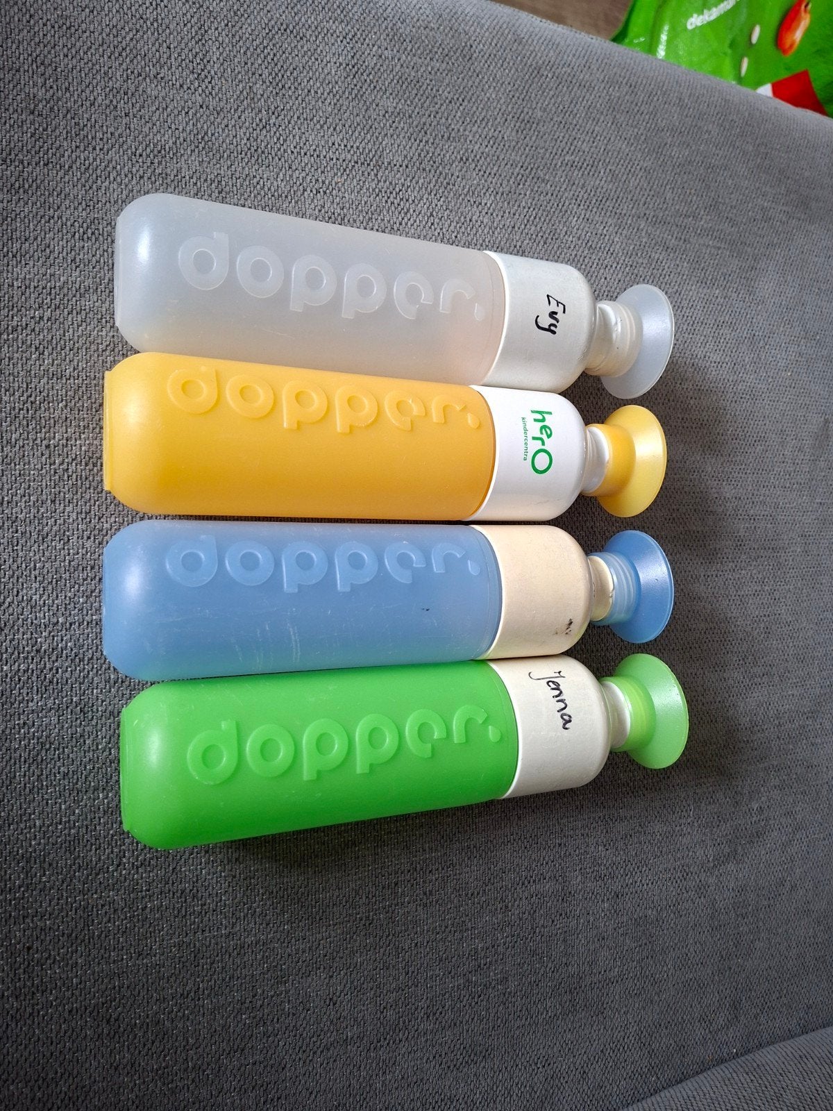 4x dopper, Ophalen of Verzenden, Gebruikt