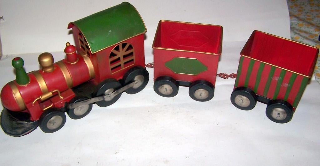 Prachtige grote metalen trein. 58 x 12 x 16 cm. Nwst., Ophalen of Verzenden
